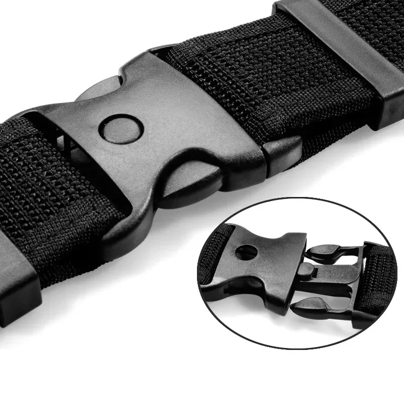 Men's Tactical Outer Belt Made of Nylon Material, with a Metal Fixing and Adjuster Buckle, Suitable for Outdoor Sports