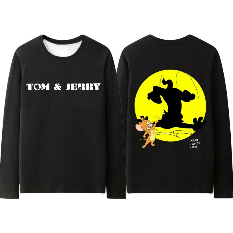 

New Trendy Girls' Clothes 3D Printed with Cat and Mouse, Cartoon Home and Outdoor Sports Cute Style Casual Couple Long Sleeves