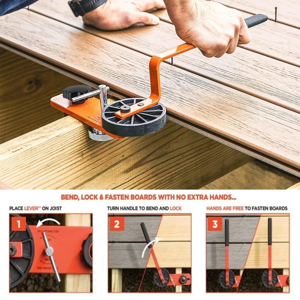 

Board Bender Universal Bowl Holder Composite Decking Boards Fit Wooden and Metal Joints Deck Bending Bow Straightening Tool
