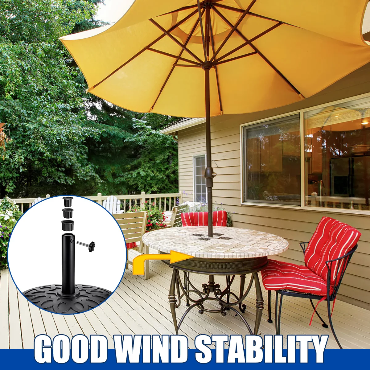 12pcs Patio Umbrella Base Parts Plastic Parasol Wearproof Stand Replacement Parts Beach Anchor Holder Covers Outdoor Furniture