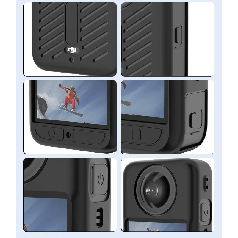حافظة من السيليكون لـ DJI Osmo 360 مقاومة للماء ومضادة للسقوط ومقاومة للبقع ملحقات الكاميرا الرياضية حافظة عدسات لـ DJI Osmo 360