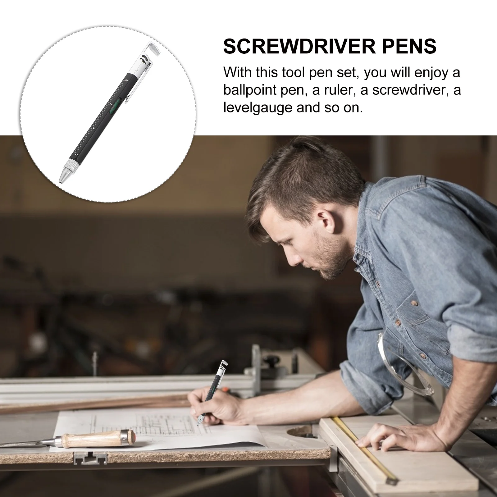 

5 Pcs Six-in-one Tool Pen Multi Pens Bubble Multifunction Multi-function Abs Plastic Gadget Ballpoint