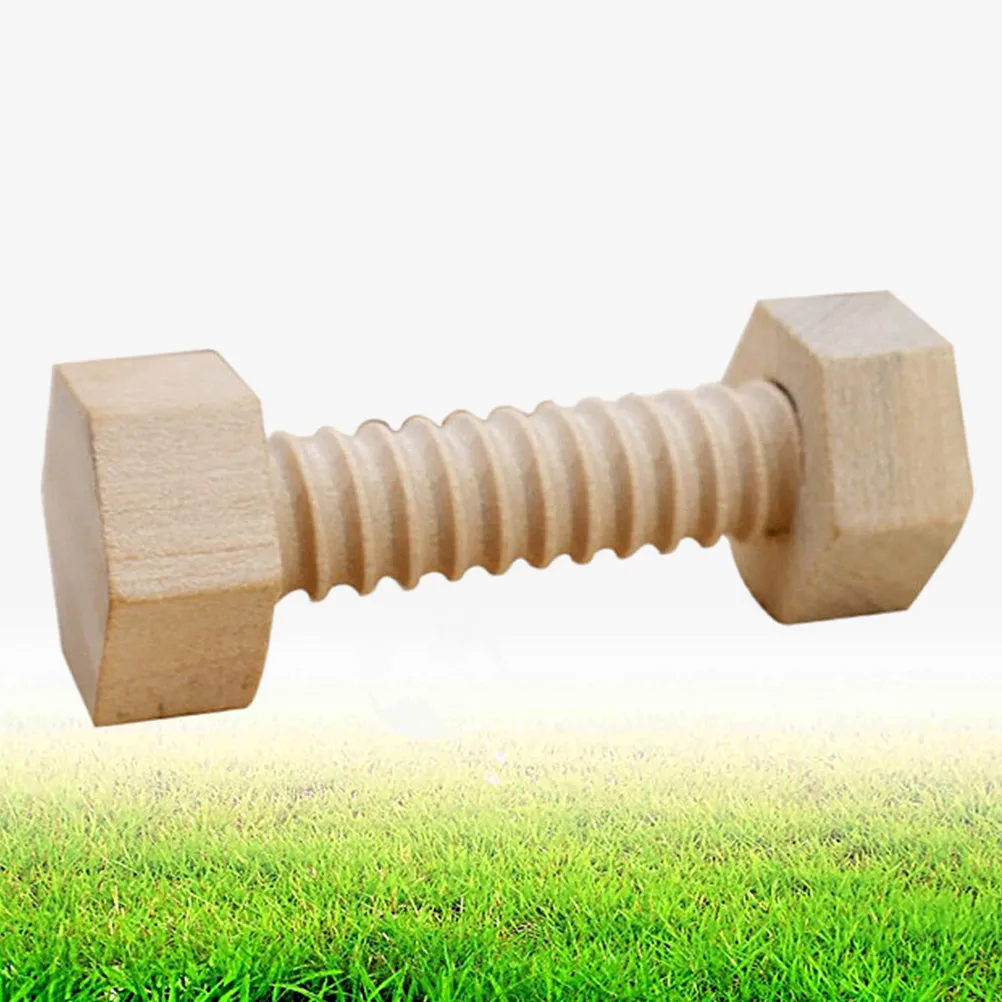 3Pcs Screw Nut Assembly Puzzle Wooden Educational Game for Kids Fine Motor Skills Desktop Decorative Ornament Wooden Ornaments