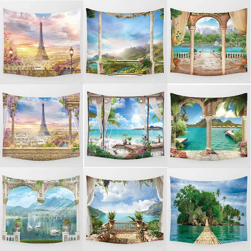 Home Decor Tapestry Fashion Beauty Lake View Wall Art   Hanging   Decoration