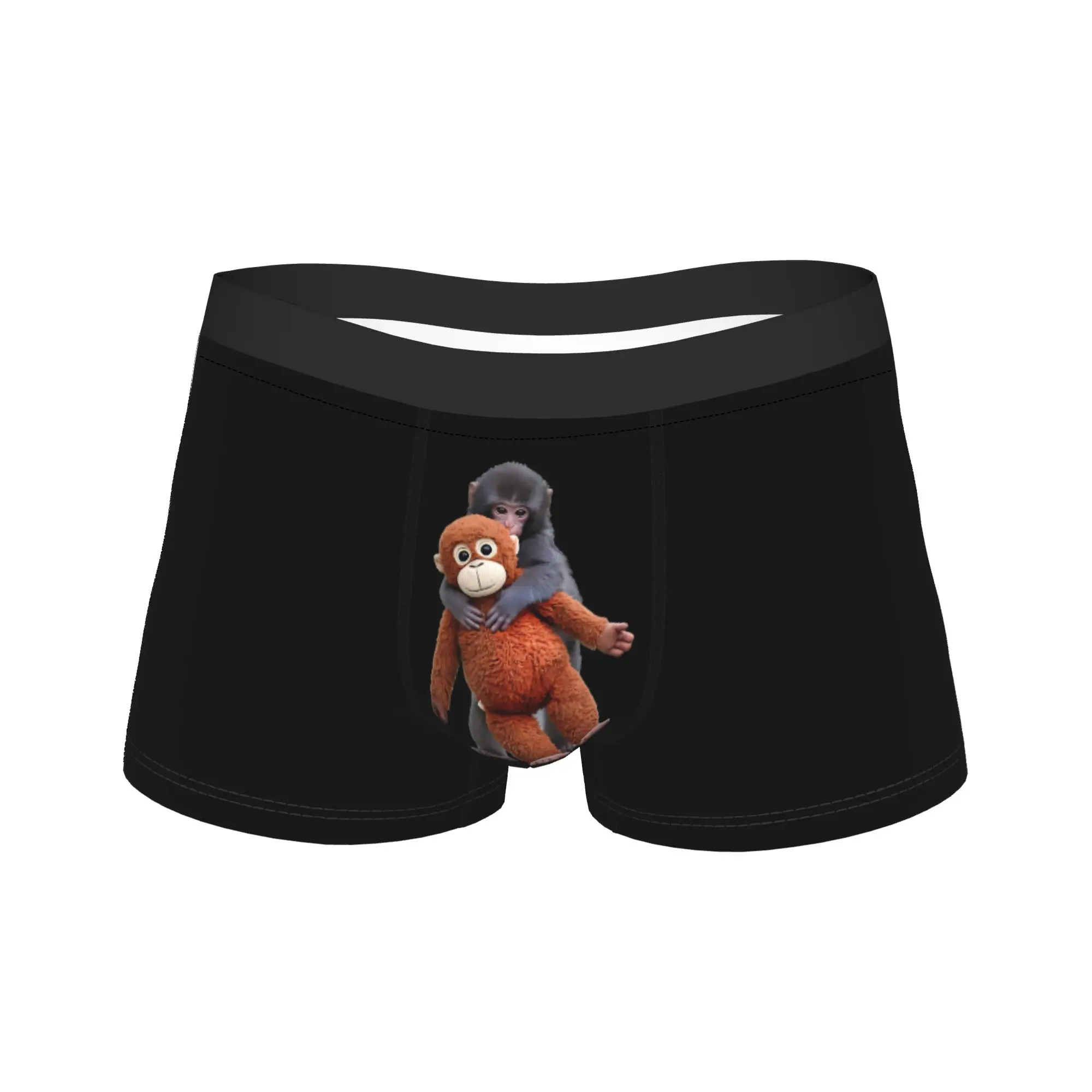 

Punch Monkey Underwear Men's Panties Custom DIY Breathable Boxer Shorts Quality Shorts Briefs Plus Size