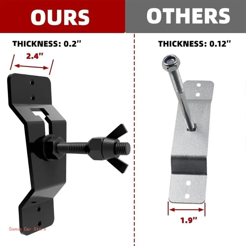 Wall Mounted Spare Tire Carrying Wheel Brackets for Utility & Enclosed Trailers