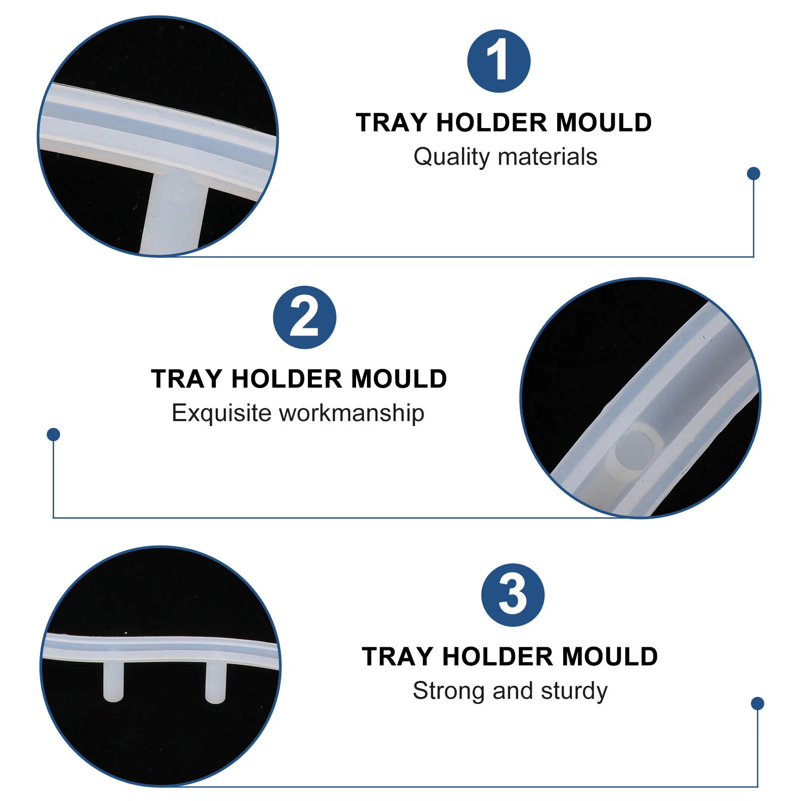

Силиконовая форма для держателя лотка «сделай сам», практичная форма для кристаллической эпоксидной смолы, прочная обратная форма для поделок, форма для держателя лотка