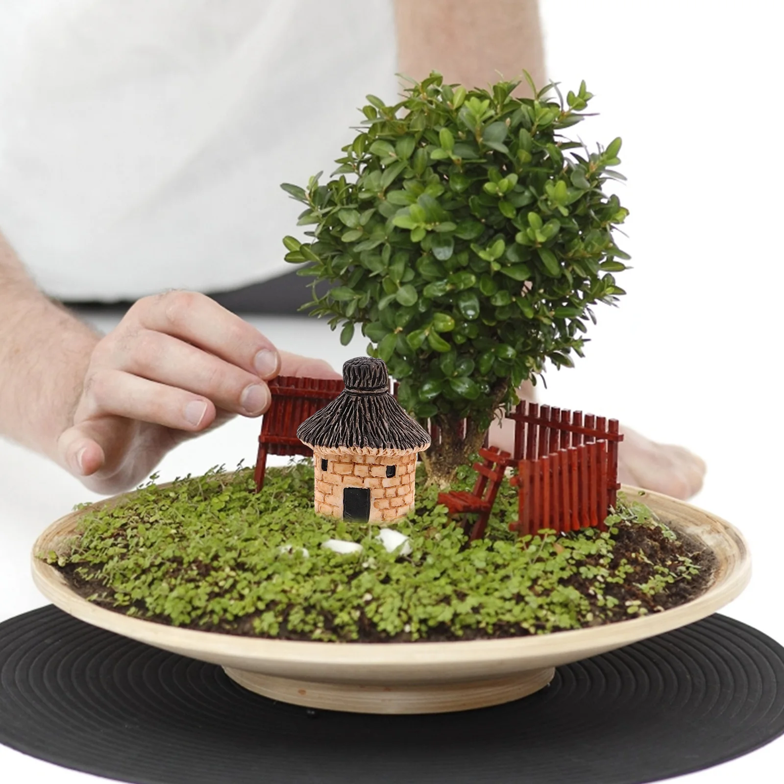 10 Uds. De resina en miniatura de estilo Vintage, microadornos para paisajismo, accesorios de jardín DIY, jardín de hadas