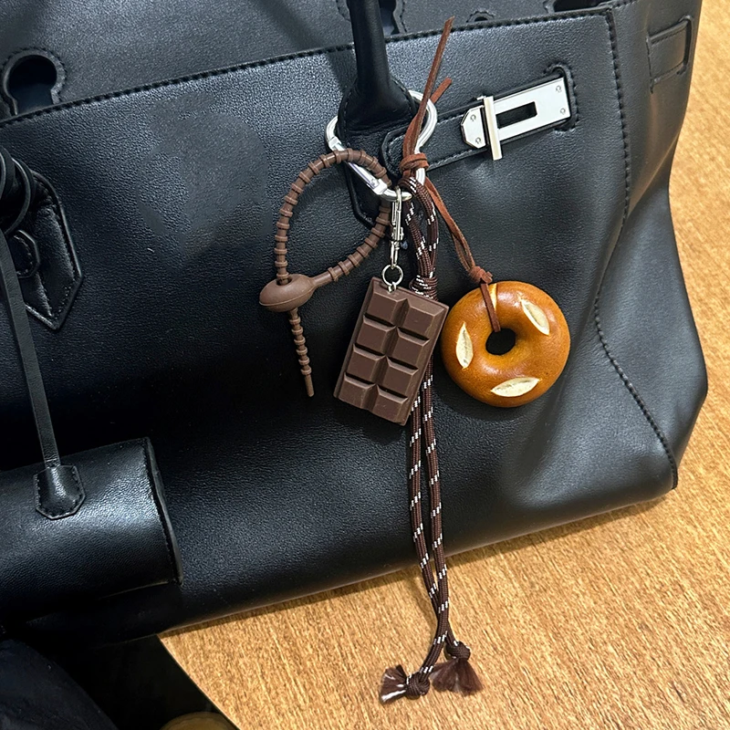 Y2K Original Designed Baseball Keychain Nylon Woven Rope Pendant DIY Trendy Heart Mixed Bag Phone Decor Handmade Women Girl Gift
