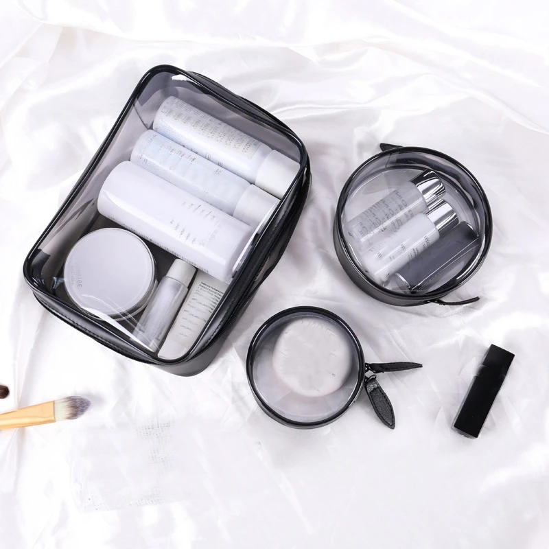 Travel Women Transparent Cosmetic Bag Fashion Small Large Clear PVC Makeup Bag Beauty Case Bath Wash Organizer Zipper Pouch