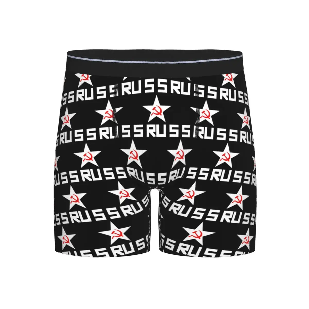 

Long Boxer Underpants Shorts Russian USSR CCCP Panties Men Ventilate Underwear for Homme Man Boyfriend Gifts