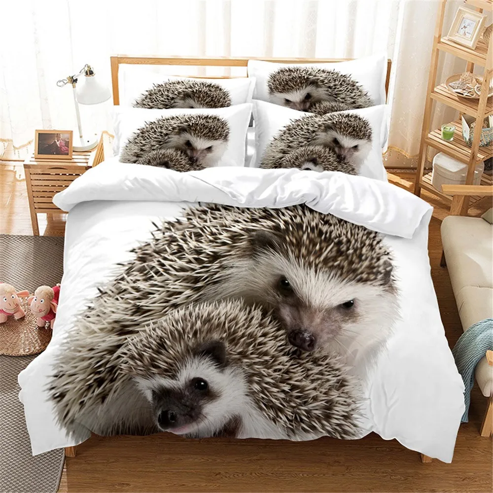 

3D Hedgehog Bedding Set Queen Bedding Duvet Cover Set Bedding Set Bed Cover Cotton Queen Bedroom Bed Cover Set Bed Set Bedding