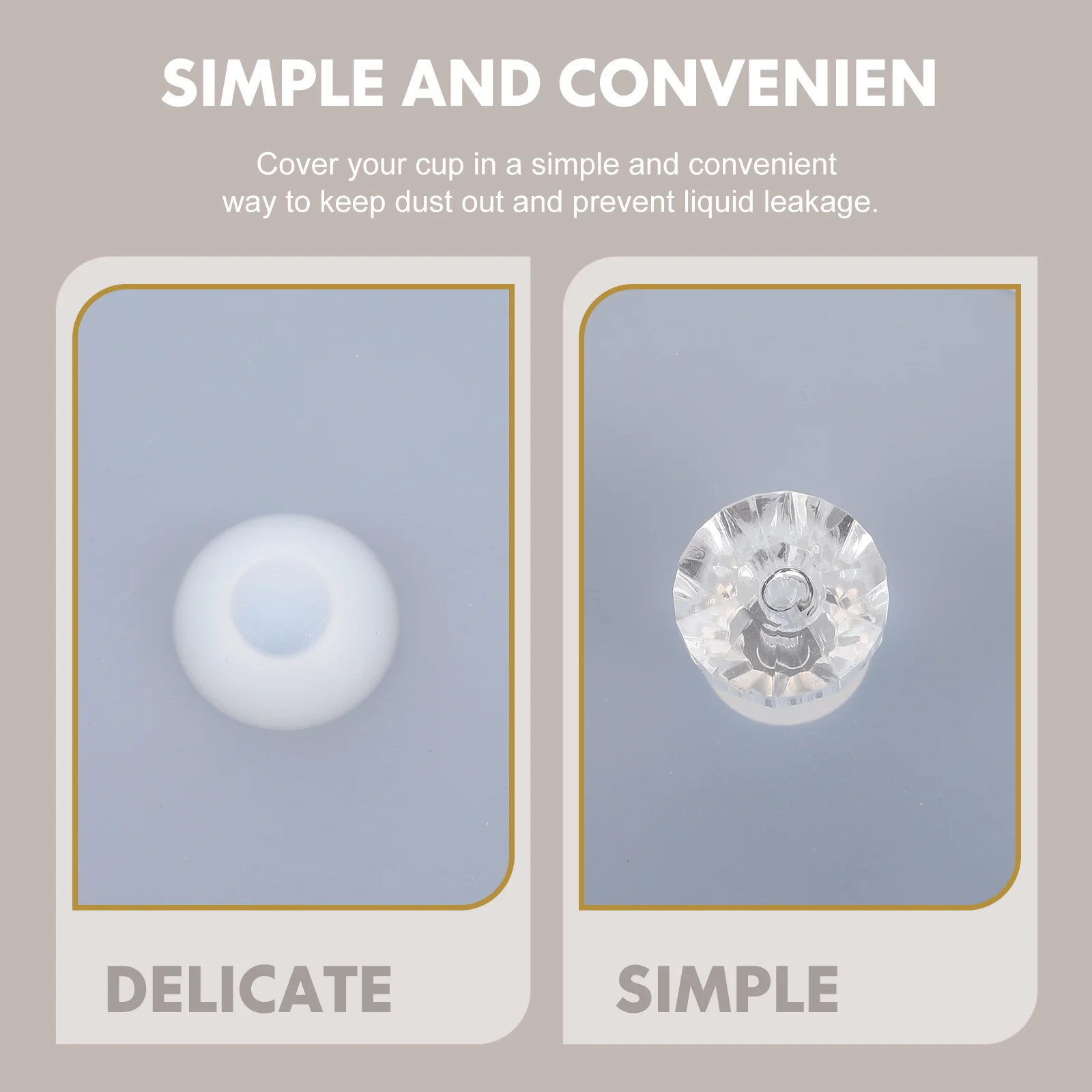 

4Pcs Silicone Mug Covers Transparent Wear-Resistant Cup Lids Household Cup Covers Leak-Proof Replacement Decorative