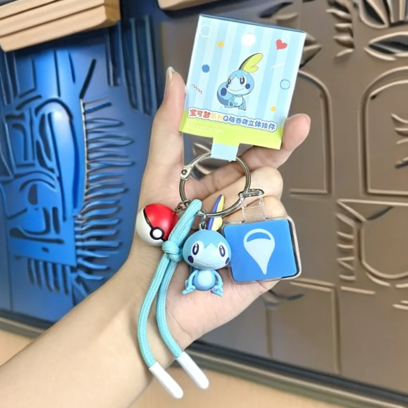 1-6PSC Pokémon Q-Charm Surprise 3D Keyring Lillie's Backpack Design Boys' Car Accessory