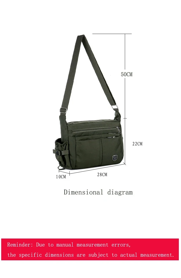 Men's Shoulder Bag Nylon Splash-proof Messenger Bags Tool Bag Casual Sports Outdoor School Crossbody Bag Wholesale Dropshipping