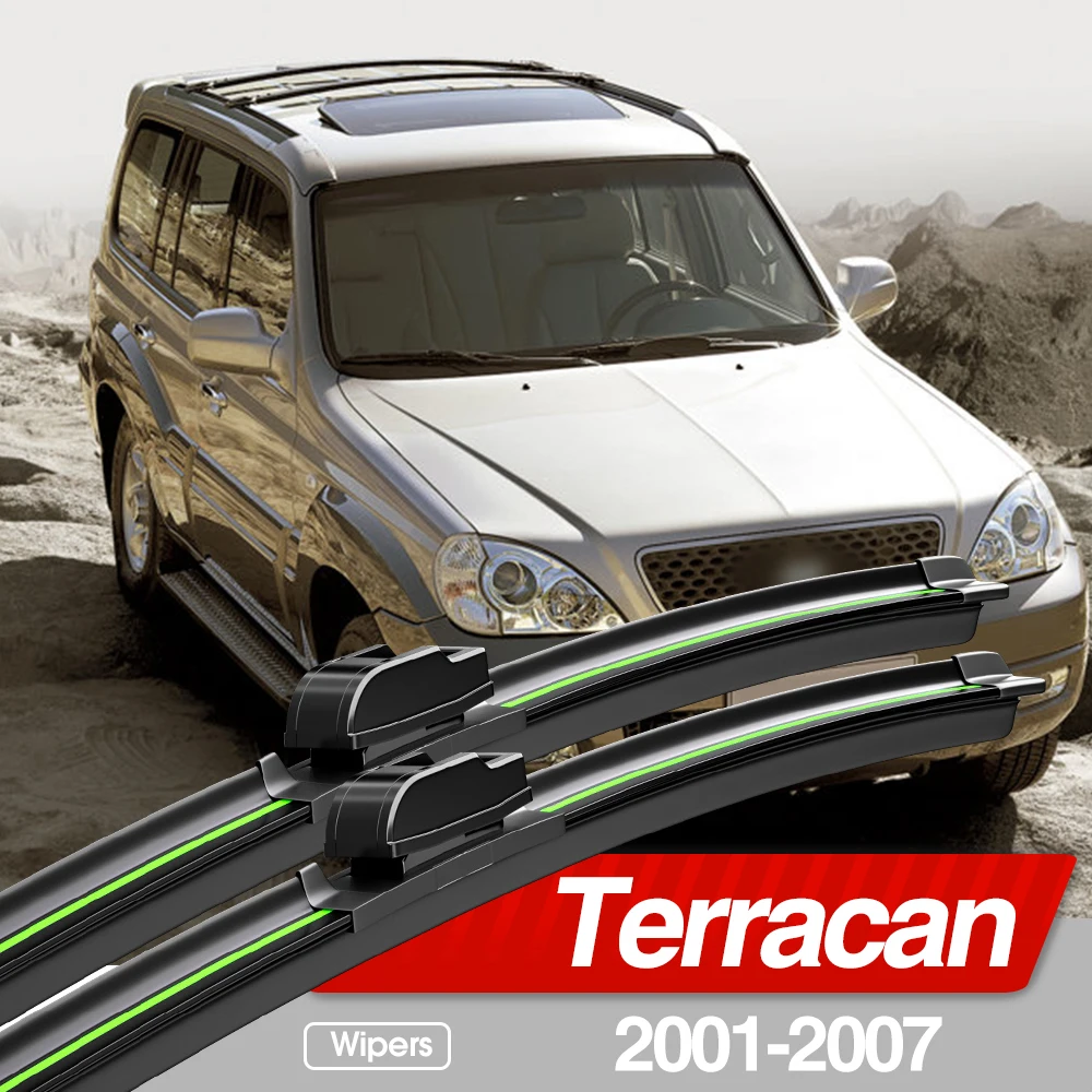 Dla Hyundai Terracan 2001-2007 pióra wycieraczek przedniej szyby 2 szt. Akcesoria do szyb przedniej szyby 2002 2003 2004 2005 2006