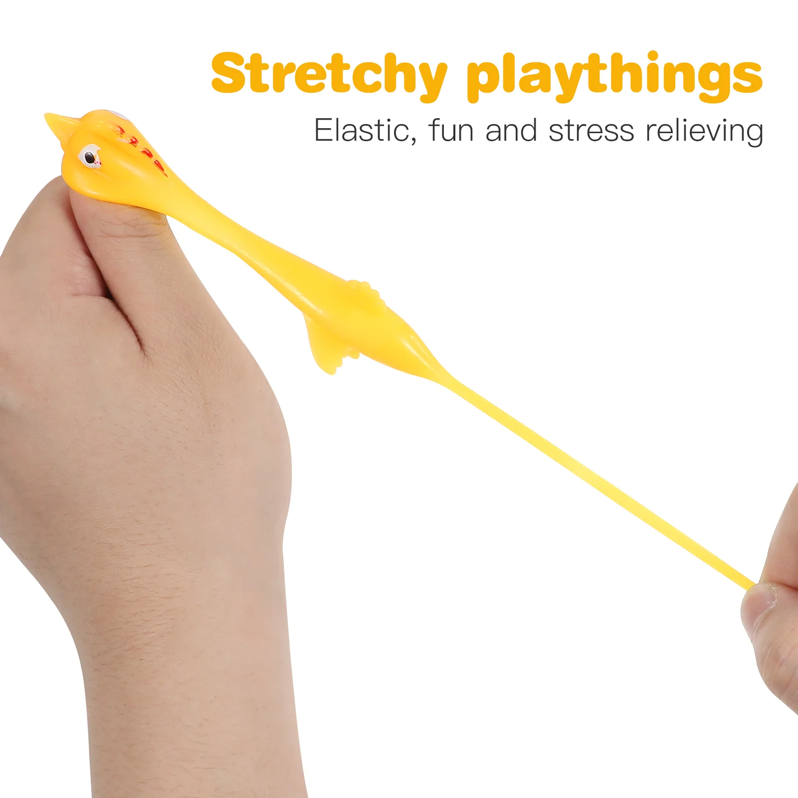 60 Pcs Small Bird Toys Flicking Chicken Game Party Favors Rubber Chickens Elasticity Stretchable Turkey Child