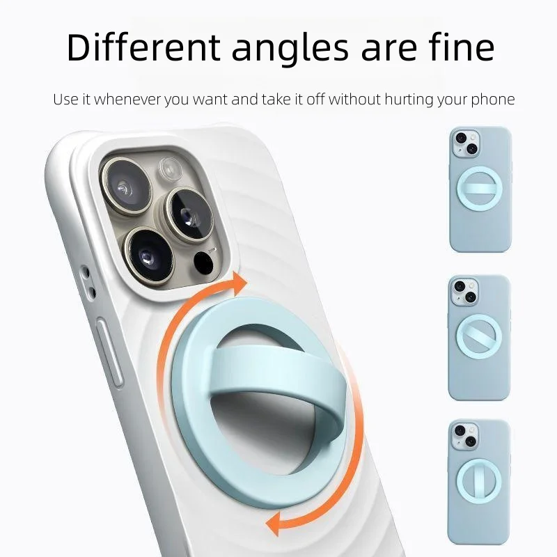 Magnetyczny stojak na telefon z pierścieniem Kapuda, odporny na upadek, miękki, przenośny uchwyt na telefon z pierścieniem magnetycznym, łatwy do trzymania