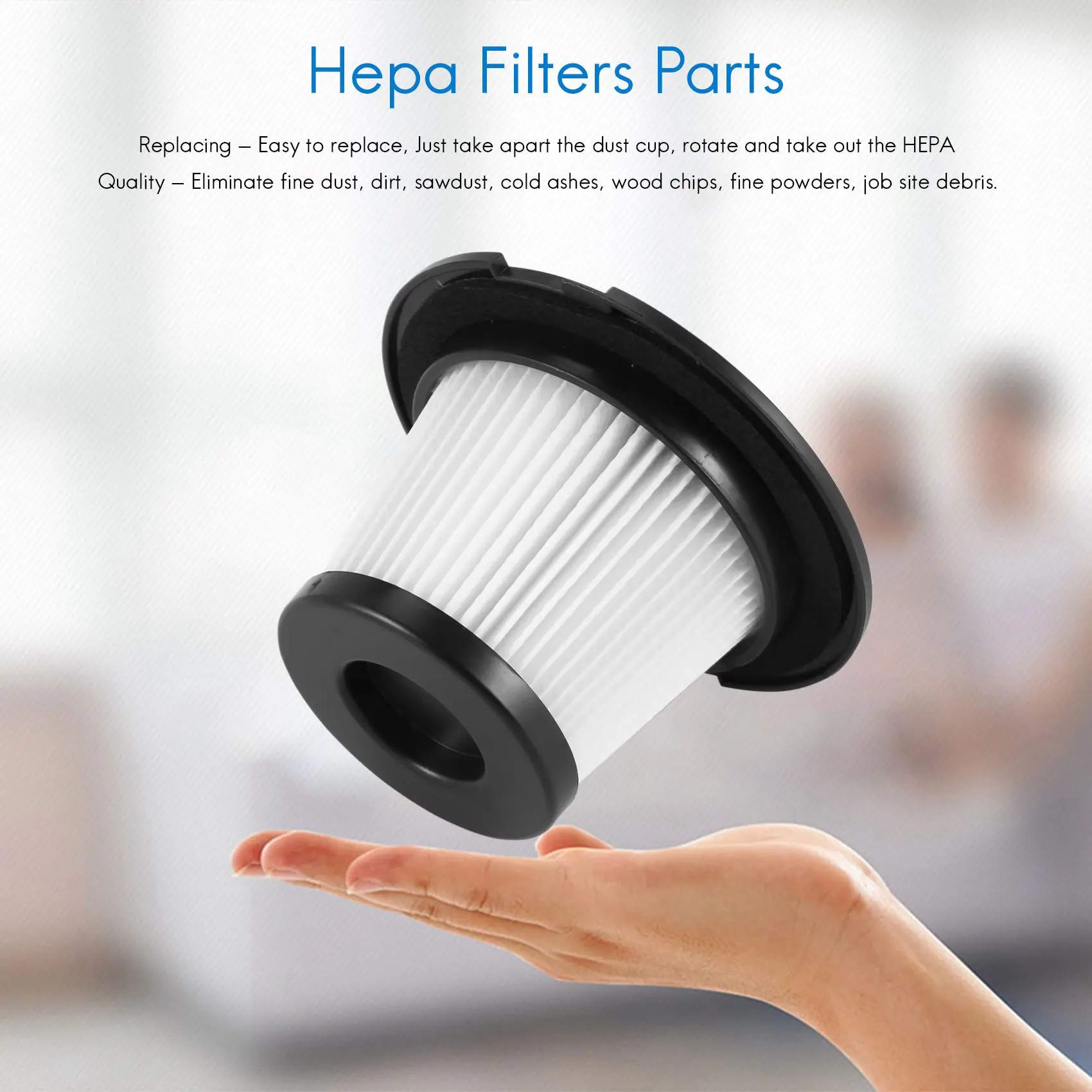3 Pack Replacement HEPA Filter Compatible For MOOSOO K17 Cordless Vacuum-A74P
