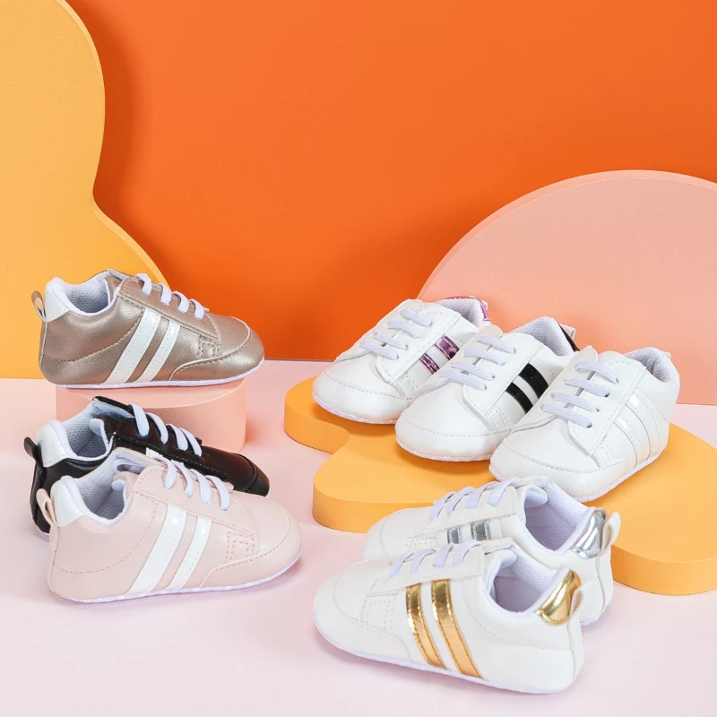 New Fashion Sneakers Newborn Baby Crib Shoe Boys Girls Infant  Booties Toddler Soft Sole Comfortable First Walkers Kids Shoes