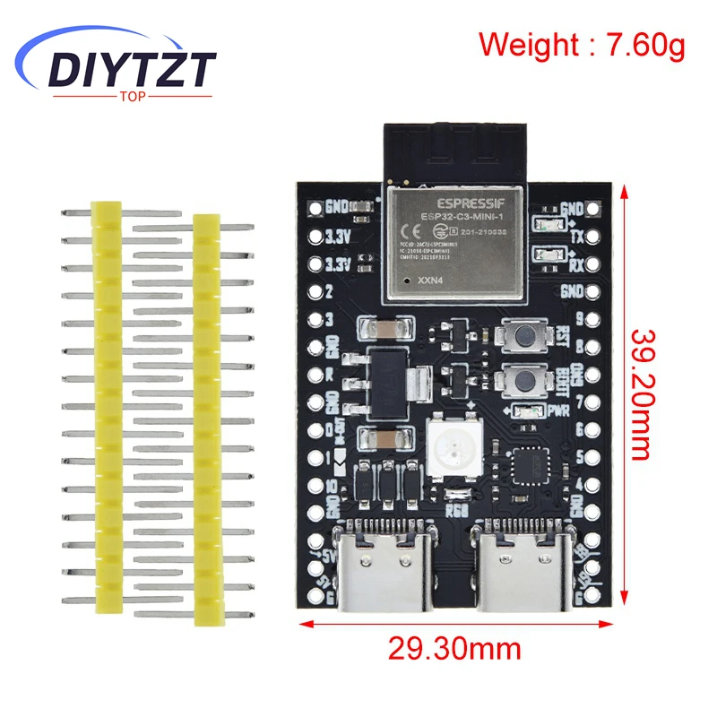 ESP32 / ESP32-C3 WiFi+Bluetooth 5.0 Internet Of Things Dual Type-C Development Board Core Board ESP32-C3-DevKitM-1 For Arduino