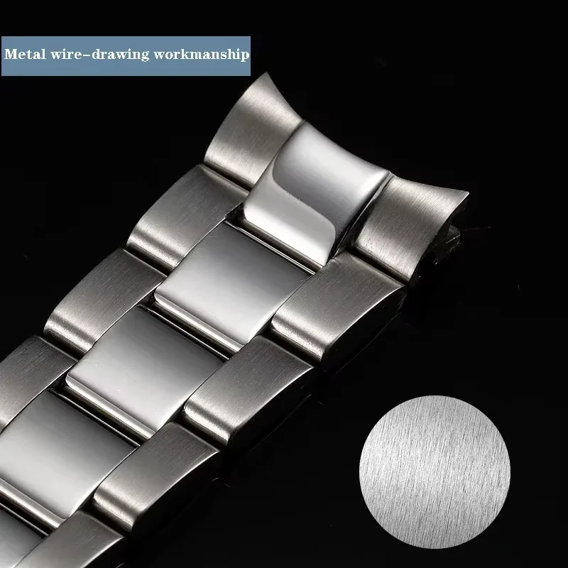 21mm 20mm  wrist bracelet Stainless teel watchband For Rolex Daytona Oyster Perpetual Submariner for Seiko NH35 Watch Strap view 3