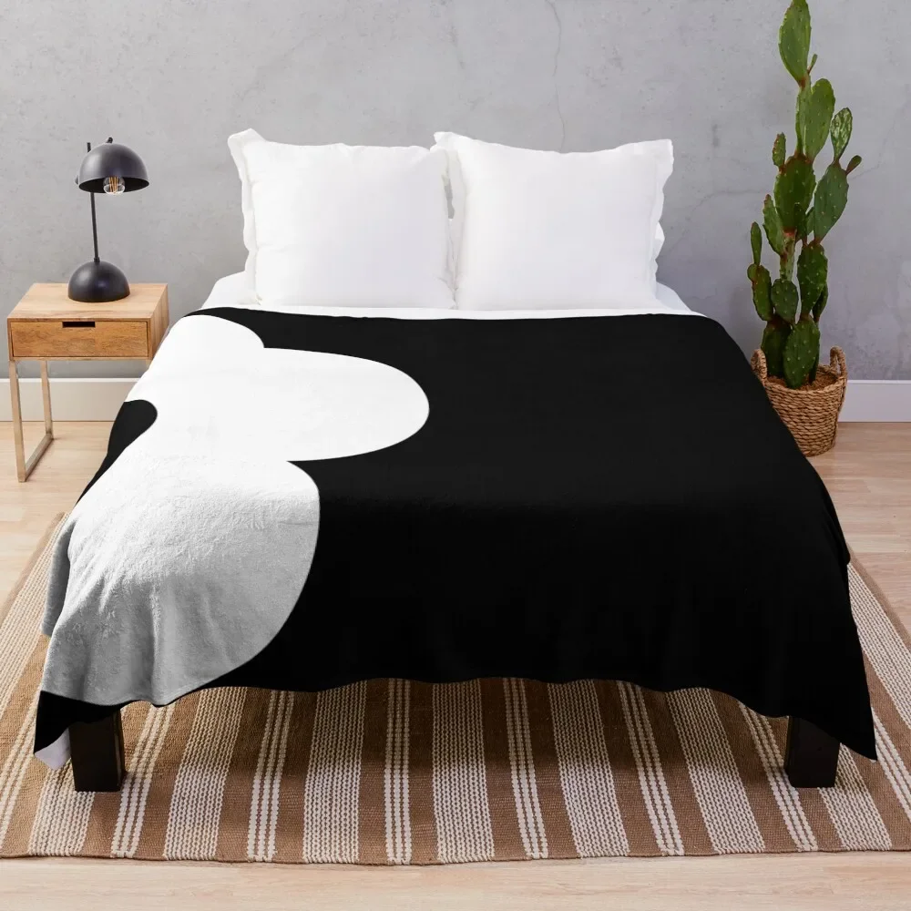 

Bold Retro Contrast Flower Graphic Throw Blanket Thermals For Travel Thins Bed covers Luxury Blankets