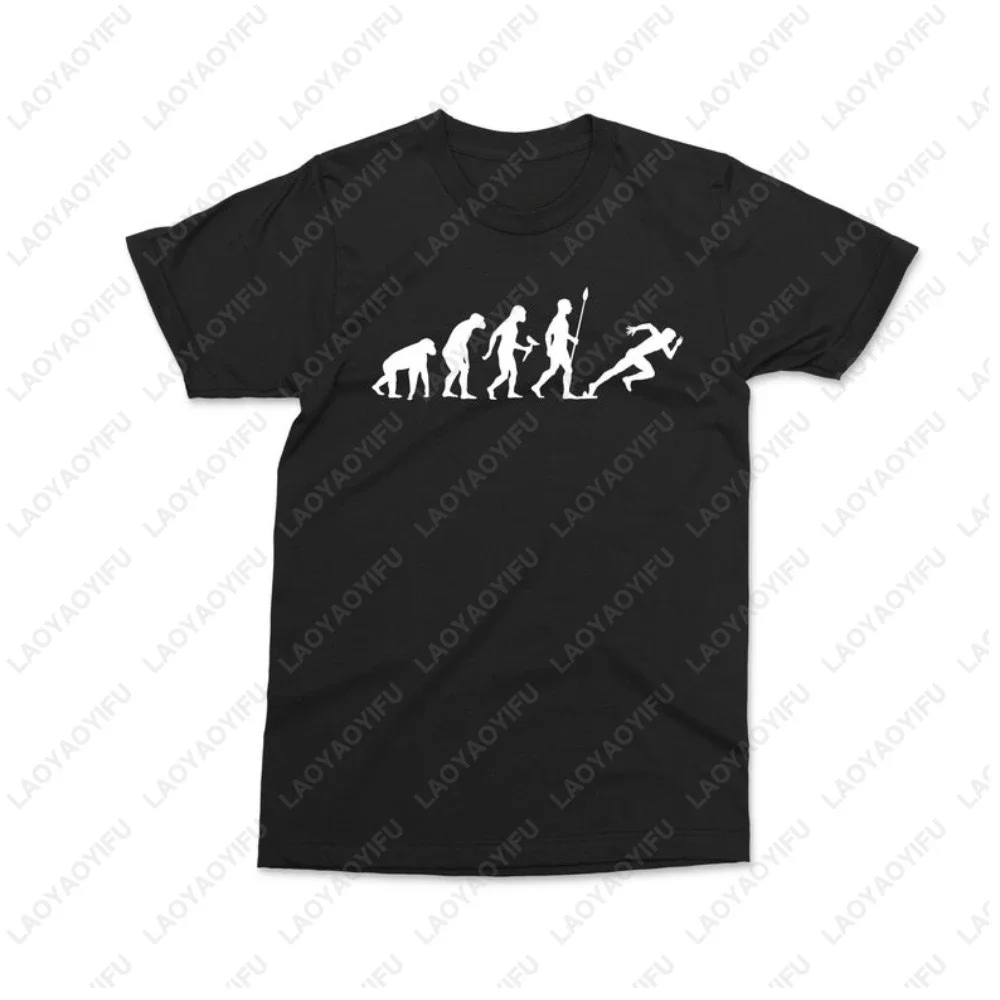 Marathon Running Runners Evolution Sport T-shirt Casual Fashion Loose Harajuku Man Streetwear Cotton Short Sleeve Women Clothing