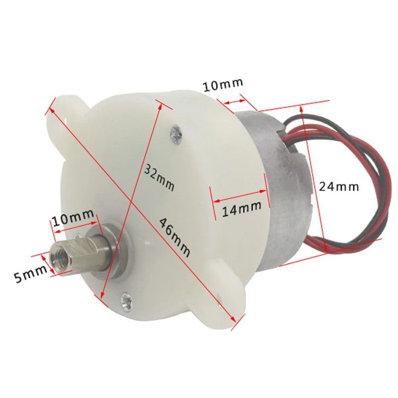 

Mini JS-30 DC Motor 6V 5RPM/100RPM Reversible Small Electric 6 Volt Robot Crafts Toy Advertising Light Boxes