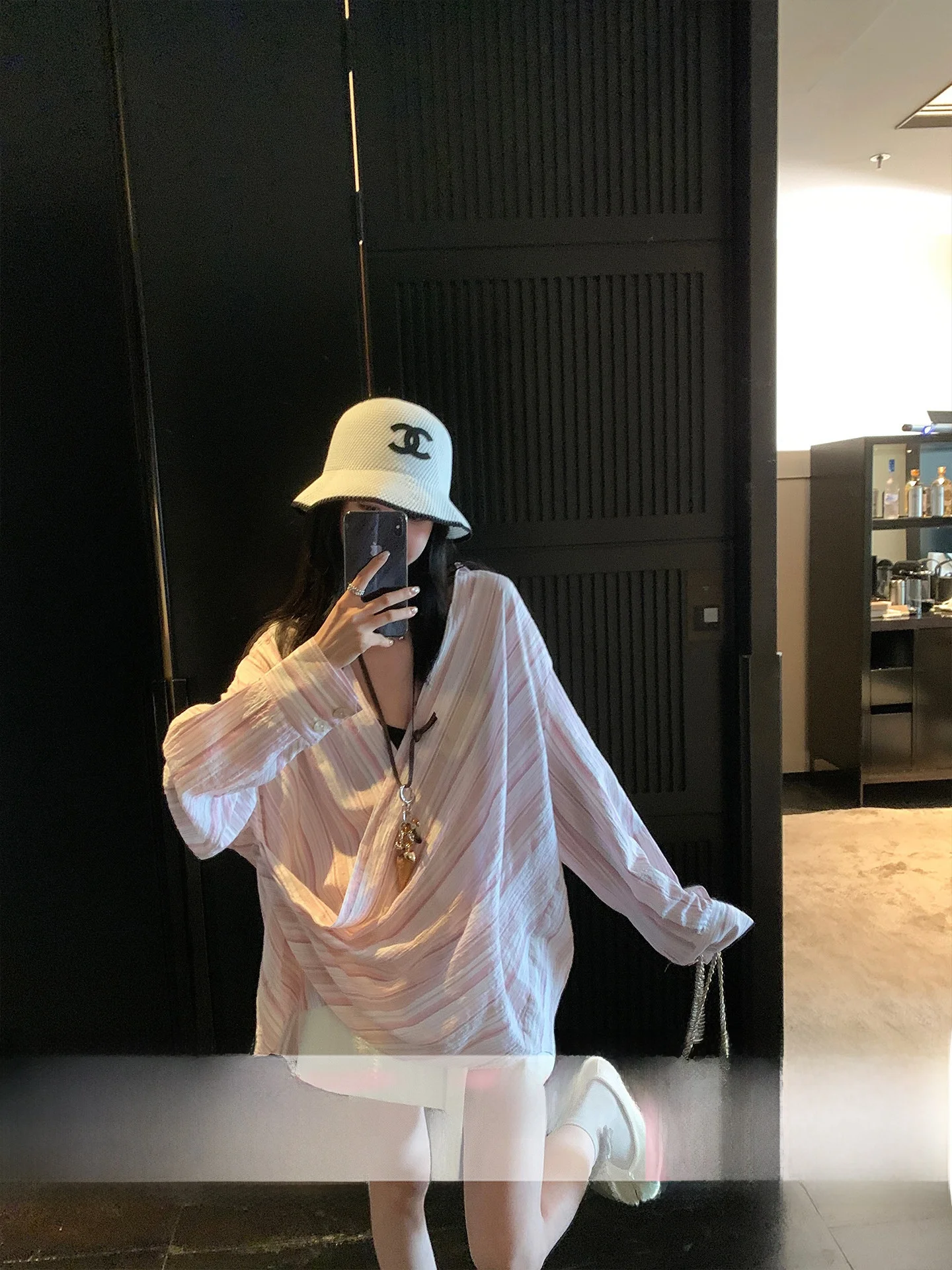 

Women's Summer New Design Cross Loose Long Sve Sun Protection irt Breathable Cotton Casual Sle V-ne ort Sve