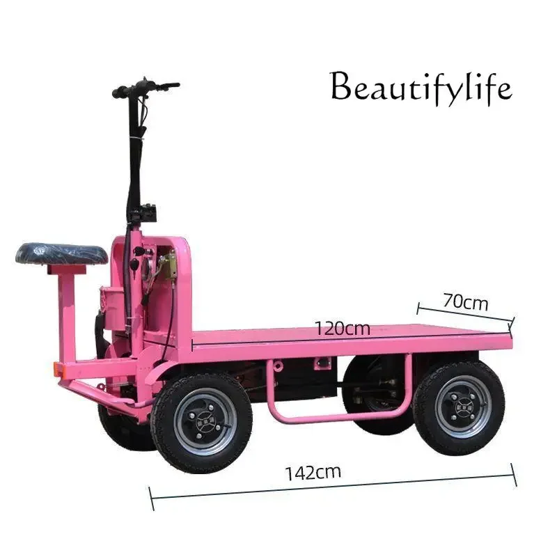 XX Electric Flat-panel Stall Car Mobile Breakfast Trolley Multifunctional Four-wheel Mobile Snack Car Stall Car