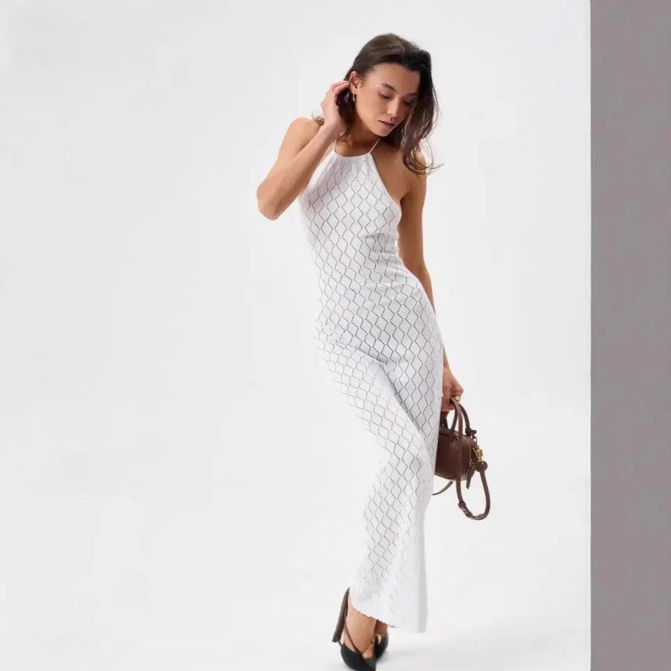 

Sexy Hollow-Out Backless Halter Dress | Night Club & Beach Vacation Sling Slip Dress for Women