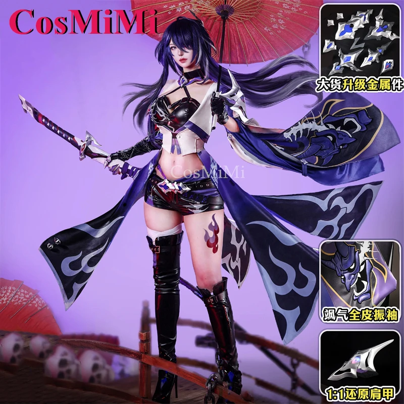 CosMiMi Game Honkai: Star Rail Acheron Cosplay Costume Elegant Sweet Fashion Uniform Full Set Carnival Party Role Play Clothing