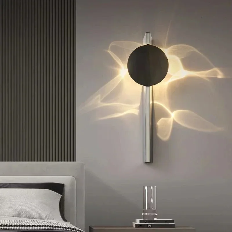 

Rotating Ripple Stainless Steel Wall Light for Living Room Hotel Bedroom - Designer Shadow Effect Creates New Atmosphere