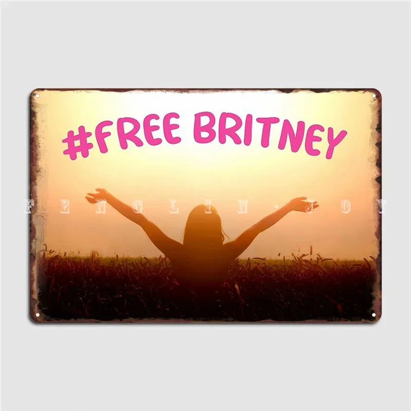 Free Britney Spears Poster Metal Plaque Cinema Living Room Kitchen Design Mural Painting Tin Sign Poster