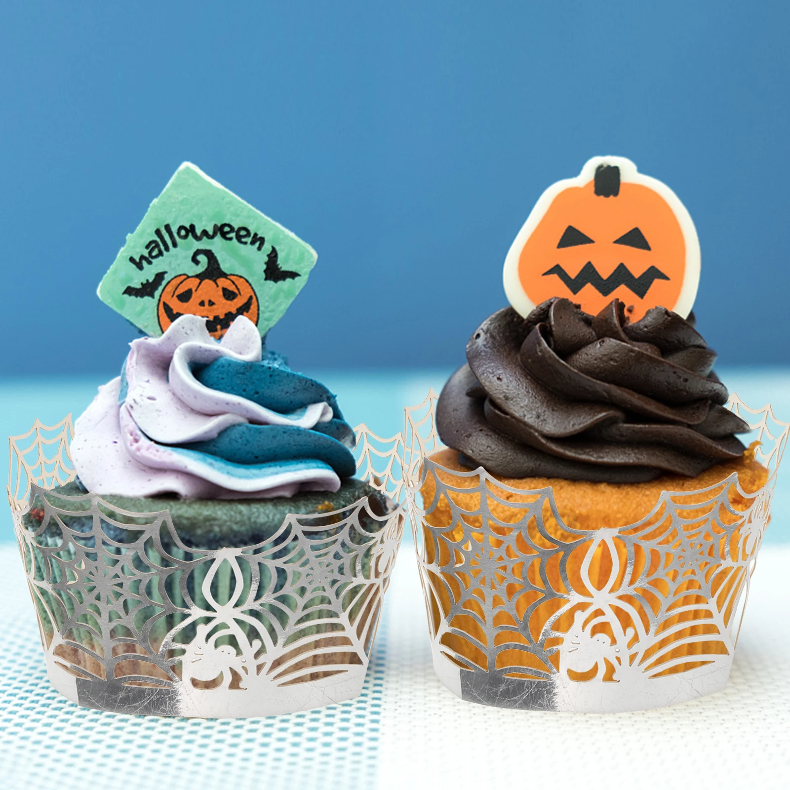 

25pcs Cake Border Baking Cups Dessert Bowls Cupcake Wrappers Hollow Out Food Grade Paper Leak Resistant Disposable