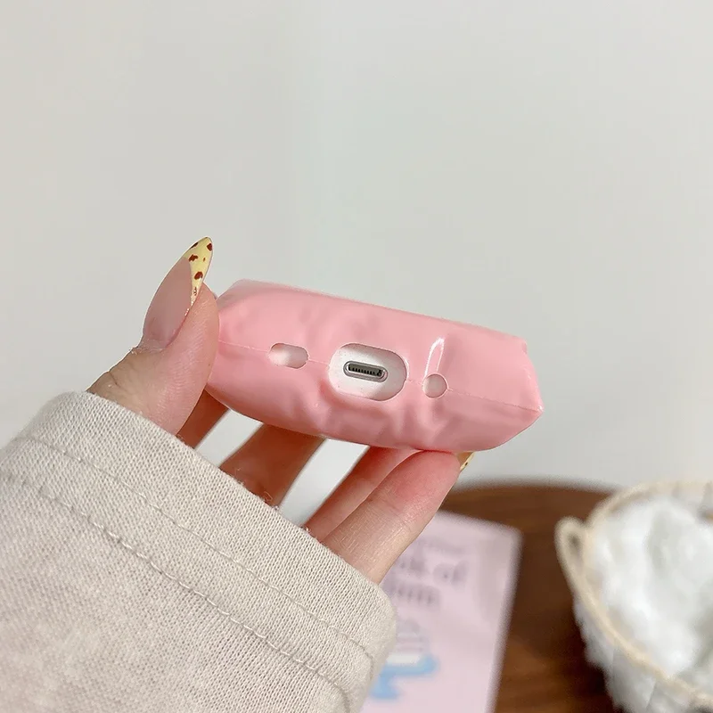 For AirPods Pro2 4 3 2 1 Pro Earphone Case 3D Colorful Pillow Silicone Protective With Pendant Headphone Box Cover