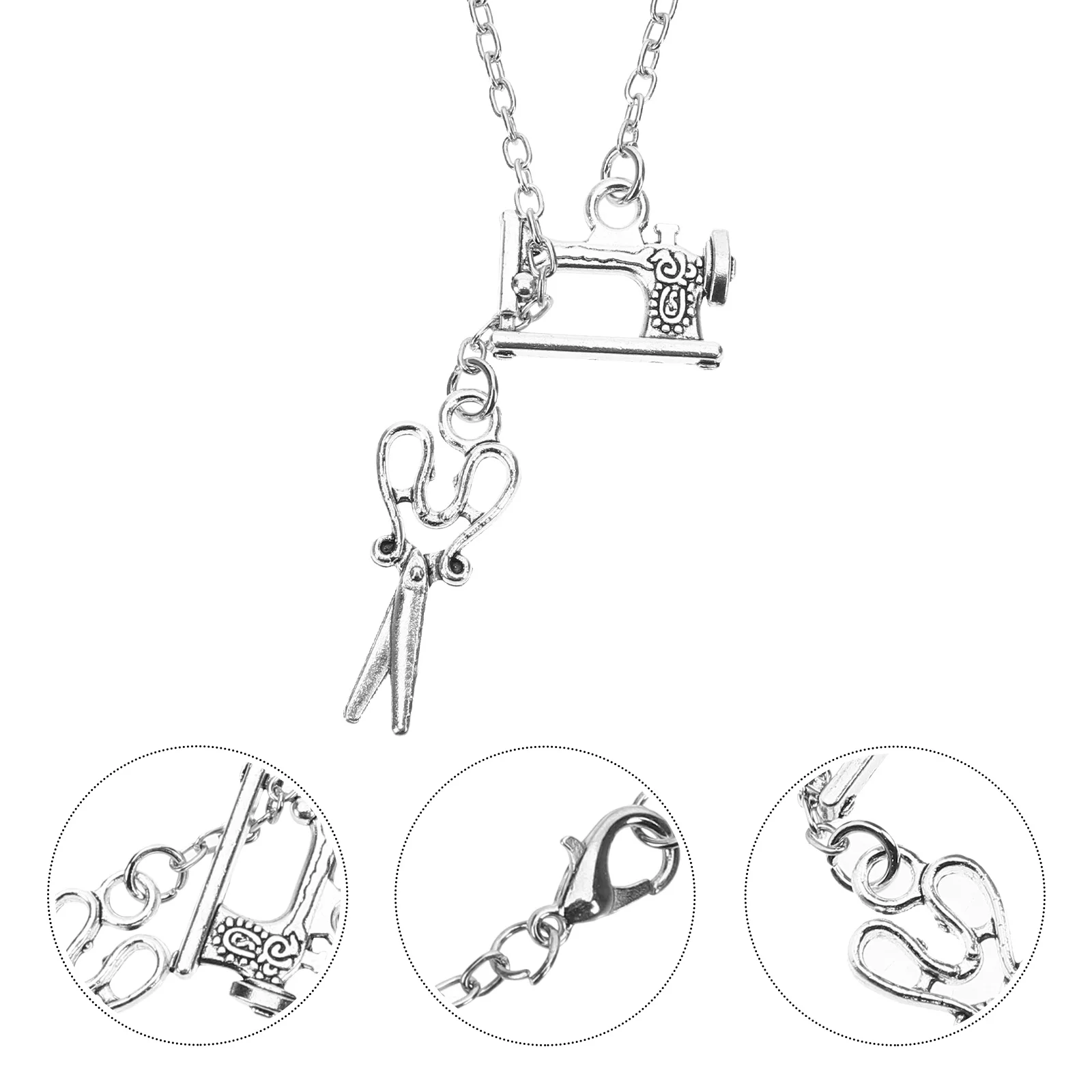 

Creative Scissors Pendant Necklace Vintage Style Statement Jewelry for Women Sewing Lover Gift Charming Neck Accessory