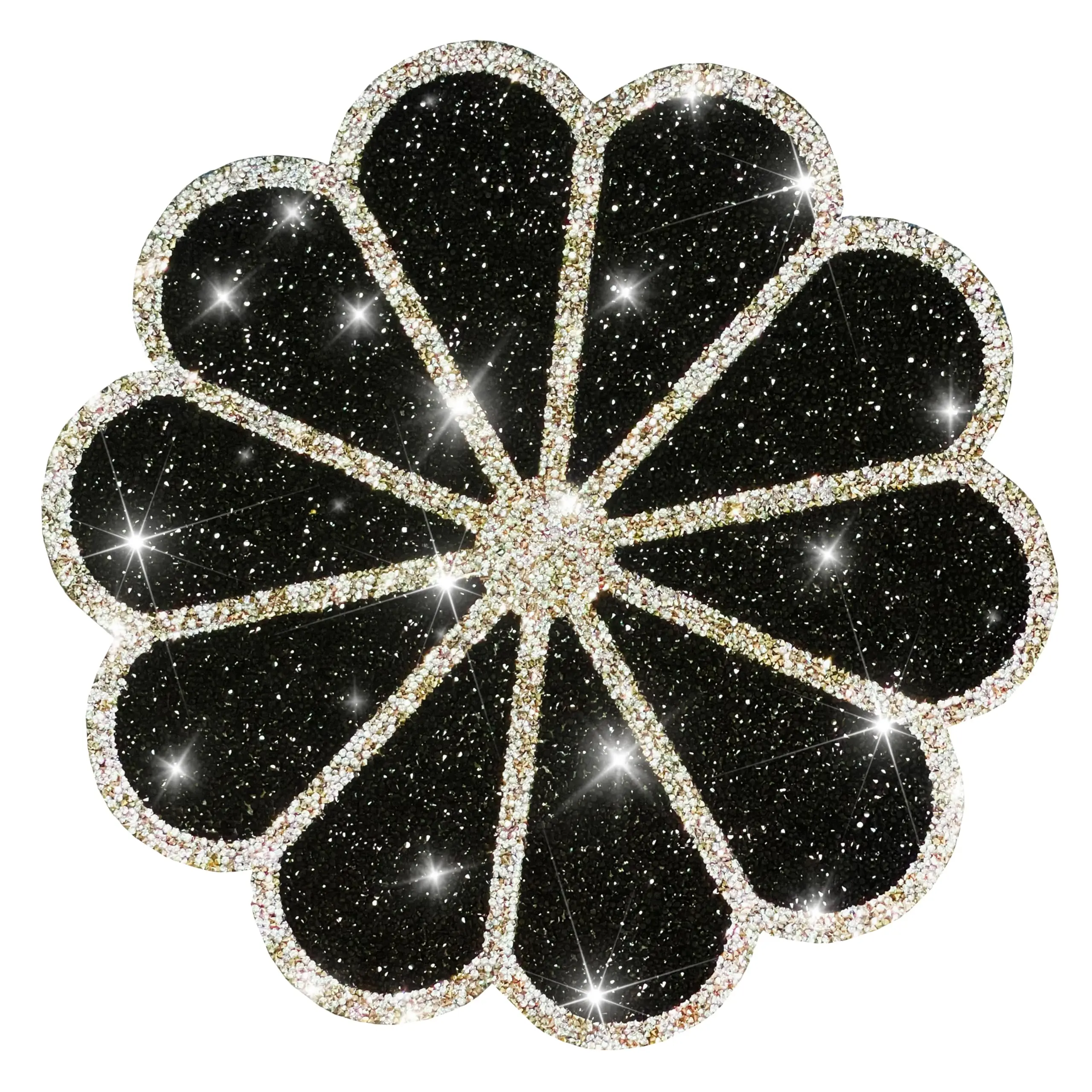 Washable Waterproof Diamond Circle Placemats for Round Tablescape Decor for Dinner and Kitchen Bling Placemats for