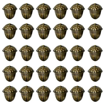 2025 Trend 50Pcs Christmas Acorn-Jingle Bells Vintage Bronze Bells 1.2Inch Metal Craft…