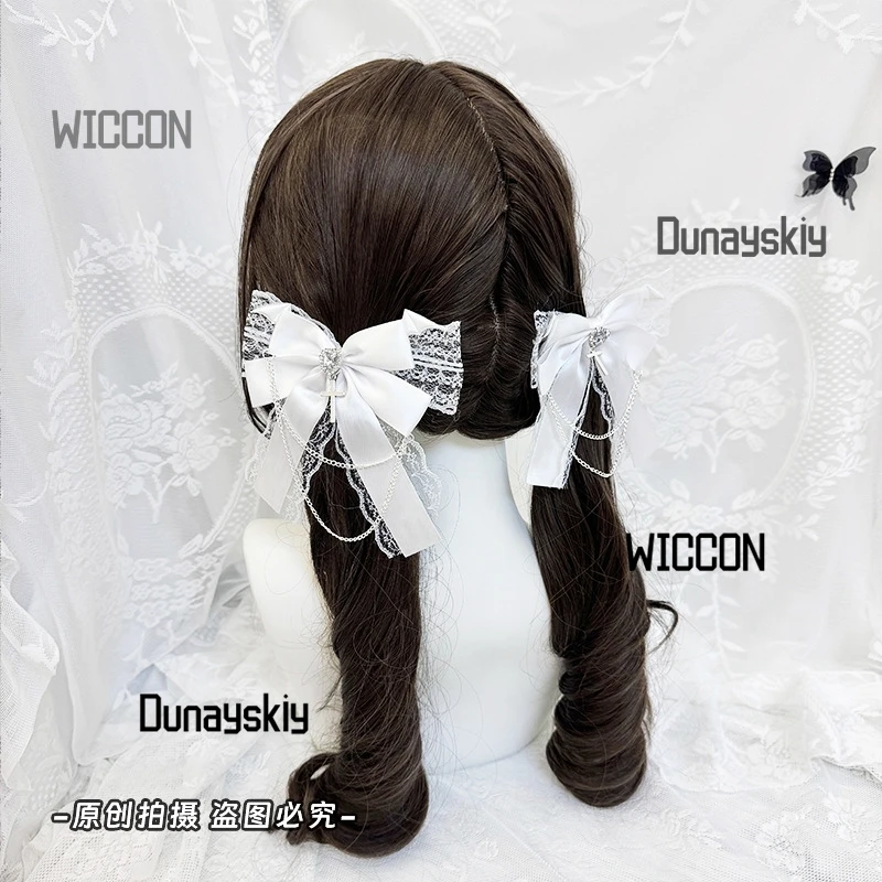 Jirai Kei Bow Production Lolita Lace Sweet Cool Subculture Headwear Cross Love Cosplay Props Kawaii Halloween Christmas view 3