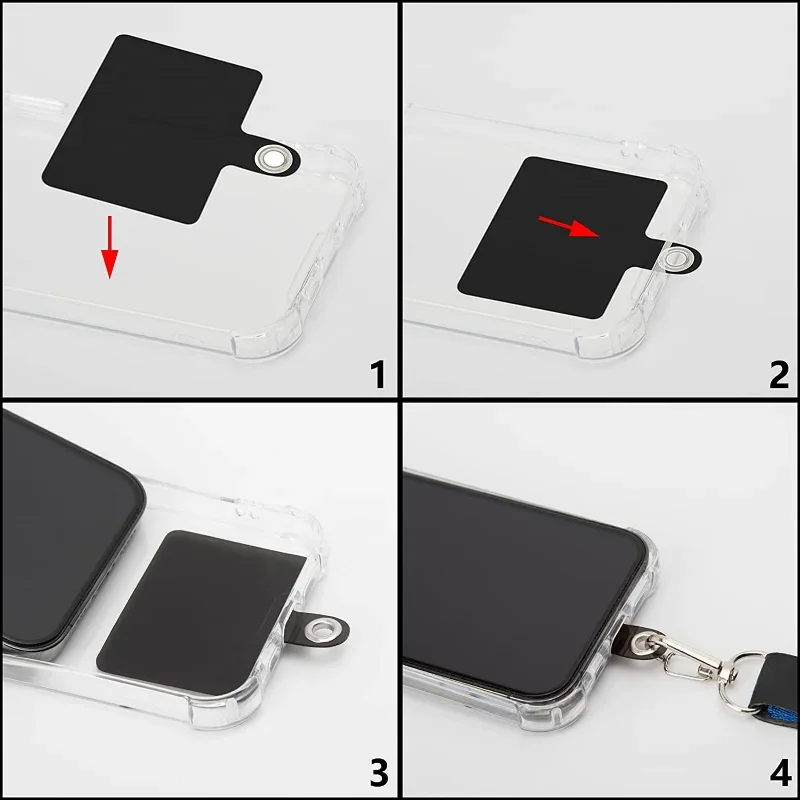 Universal Phone Tether Tab, Plastic Cellphone Lanyard Patch, Pad Tag para Phone Strap, Crossbody Lanyard, Junta Acessórios, 1-10Pcs