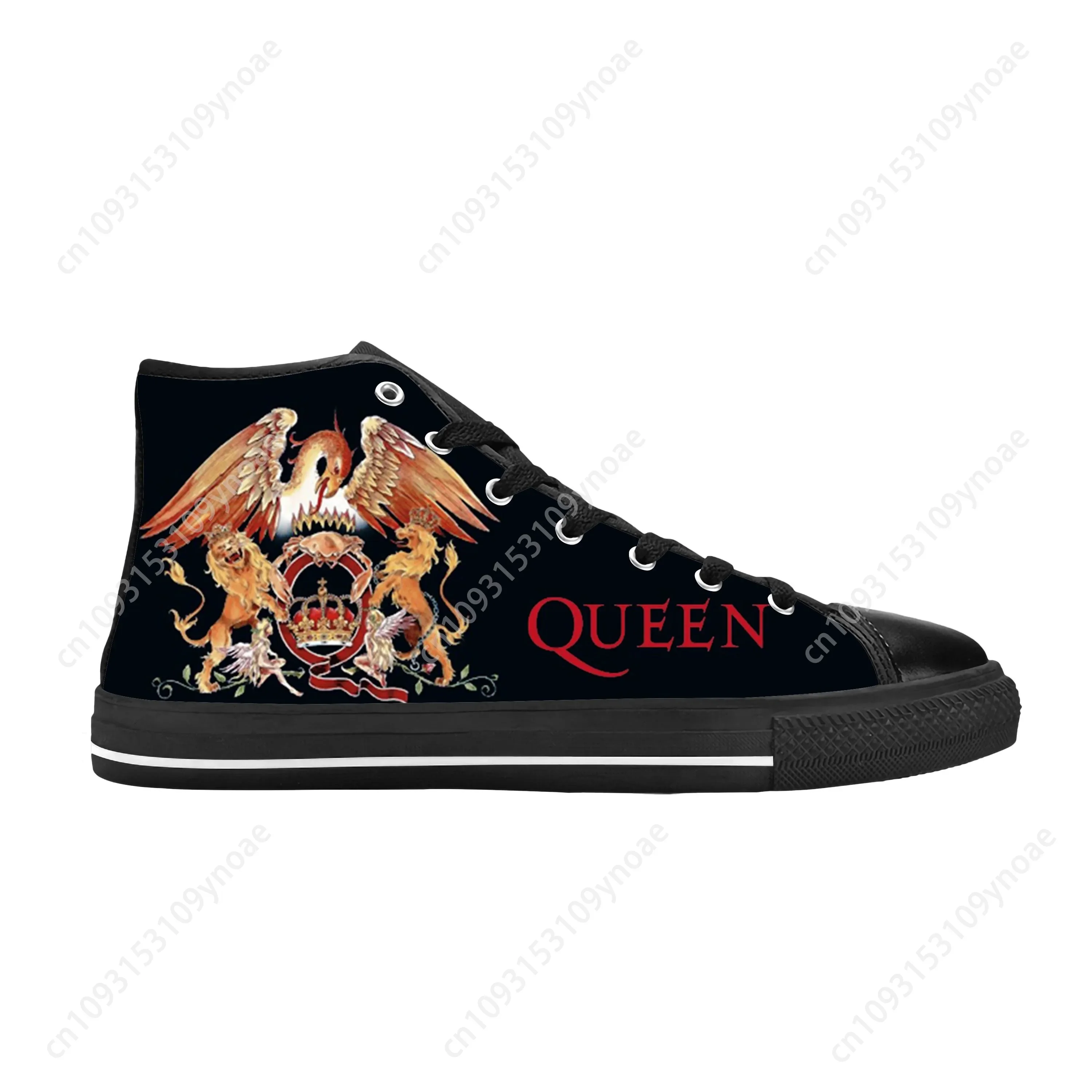 Freddie Mercury Rock Band Music Singer Queen Cool Casual Cloth Shoes High Top Comfortable Breathable 3D Print Men Women Sneakers