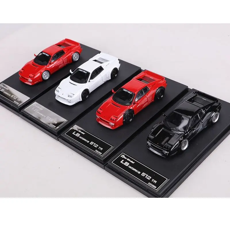 نجمة نموذج 1/64 Testarossa LB سبيكة موتور لعبة السيارة يموت الصب نموذج معدني جمع الصبي هدايا عيد الميلاد