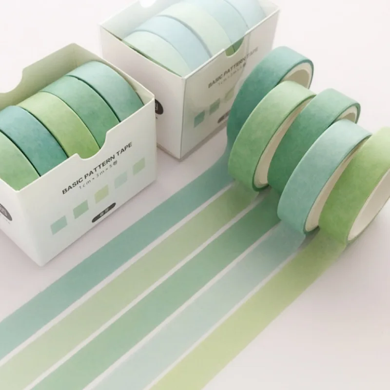 5 rollen creatieve minimalistische tape-set Art Magazine Tape Diy decoratieve tape Scrapbook decoratie Hand Account Collage Tape