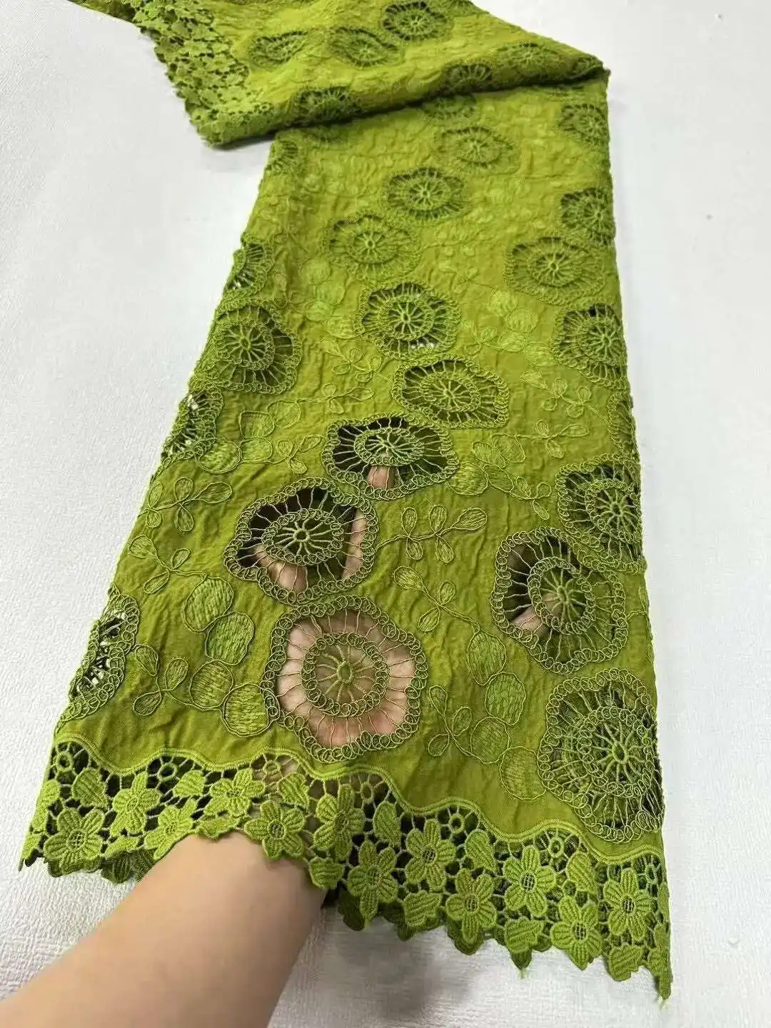 

2025 African Cotton Lace Fabric With Stones Newest Nigerian Swiss Voile Lace Fabric For Sewing Wedding Dresses