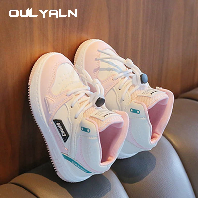 Fashion Kids Sports Skateboard Shoes Kid Sneakers Girls Child Anti Slip Basketball Running Shoes Elasticity Soft Sole Shoes