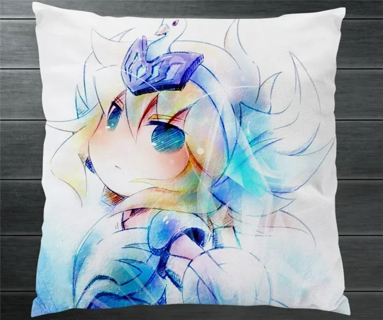 Saint Seiya Knights of the Zodiac Hyoga Fanart 40*40cm Pillowcase Pillow Case Cover Cosplay Gift BED/SOFA/CAR Decor P18