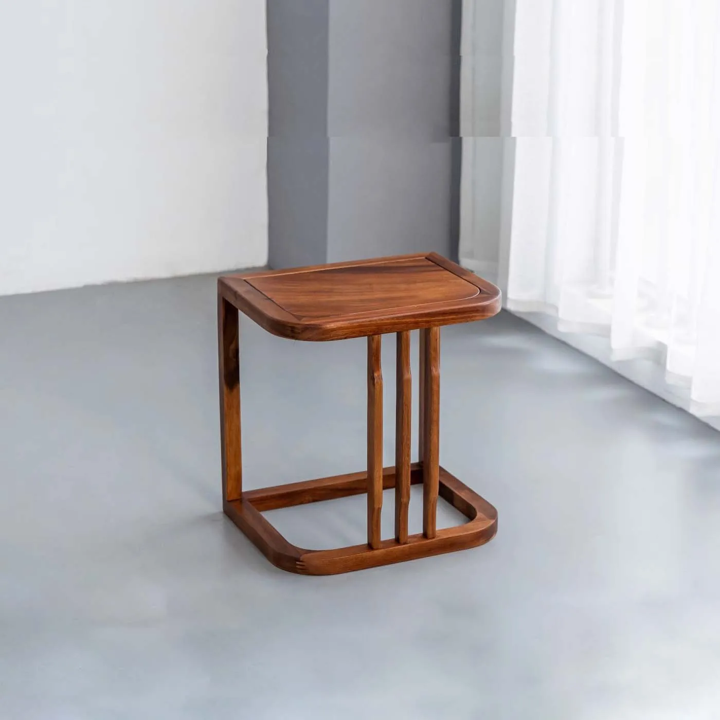 Walnut Mortise Tenon Entryway Bench New Chinese Style Solid Wood Vintage Dining Seat Retro Home Shoe