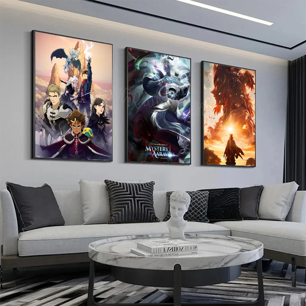 1pc The Dragon Prince Animation Poster Bedroom Posters Bar Coffee Tube Art Hanging Paintings Living Room Decor